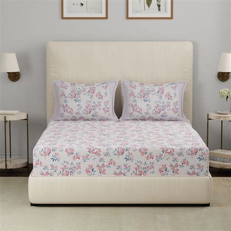 Buy MASPAR Hermosa Eclectic Garden Cotton Printed 3Pcs Queen Bedsheet ...