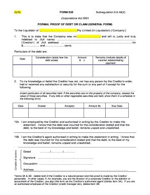 Proof Of Debt Form - PPB Advisory - Fill and Sign Printable Template Online
