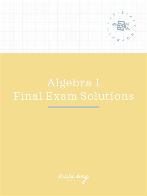 Image result for Algebra 1 Practice Test PDF