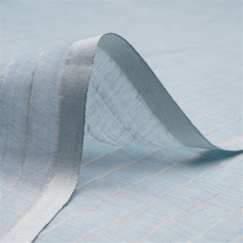 Buy Jagged Ice -Silver Stripe Pattern Dyeable Fancy Chanderi Fabric ...