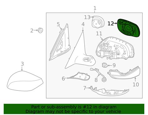 2014-2020 Infiniti Mirror Glass 96365-1GA0A | Faulkner Infiniti of ...