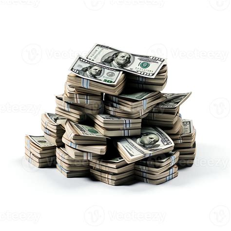 pile of money photo realistic isolated white background 27679867 Stock ...