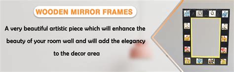 Buy Hast Shilp Wooden Mirror Frame Wall Mounting with Mirror (50.8 x 40 ...