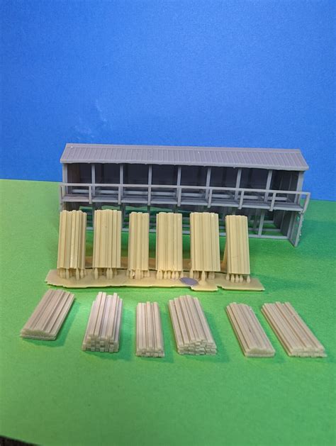 N Scale Large Lumber Yard and Lumber N6505 - Whistle Stop Models - Building Railroad Model Dreams