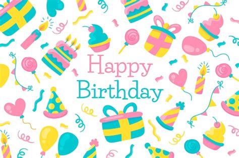 ハッピーバースデーの壁紙 | 無料ベクトル素材