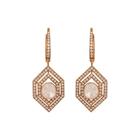 Alexandria Polki Diamond Earrings - Elegant 14k Gold Design – Polki ...