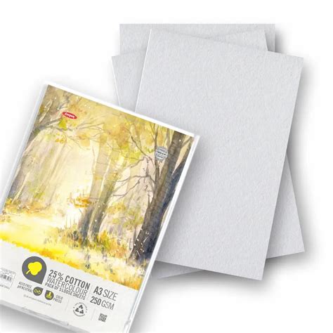 Anupam Watercolour Loose Sheet 25% Cotton 250 GSM