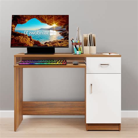 VIKI Engineered Wood Computer Table, Study Table, Desks with Drawer ...