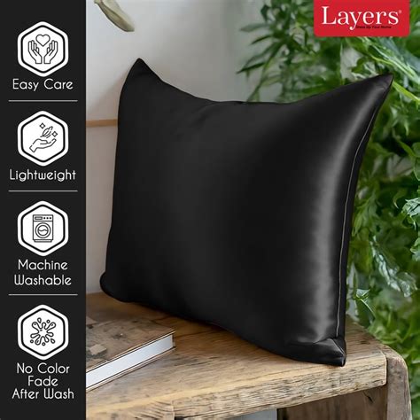 Buy LAYERS Micro Satin Set of 2 Pillow Covers - 69x46cm from Layers at ...