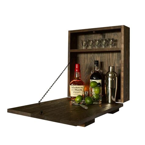 Buy BELLEMARK Wall ed Liquor Cabinet | Hanging Mini Bar Cabinet with ...