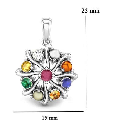 Buy Natural Certified Silver Navratna Rings Online by CLARA