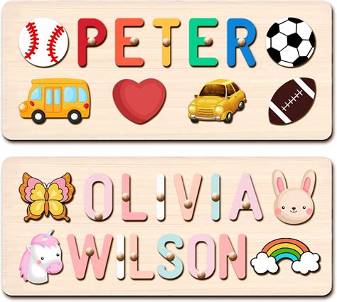 Amazon.com: Personalized Name Puzzle Gifts for Baby, Customize Name Puzzle Toy Gifts for Boy ...