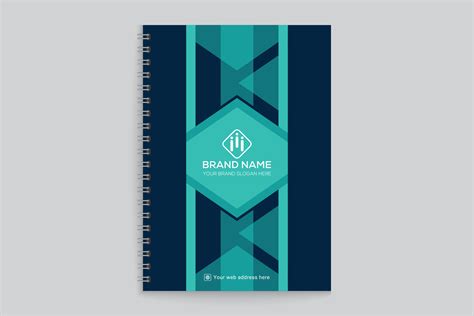 Blue color notebook cover design 26325153 Vector Art at Vecteezy