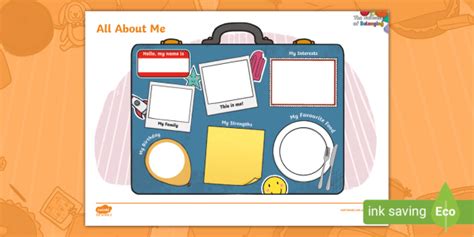 The Suitcase of Belonging - All About Me Activity