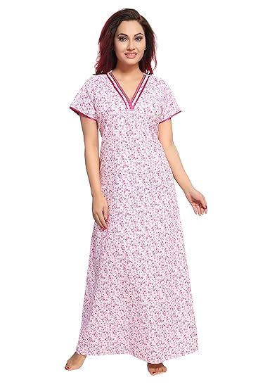 Buy TUCUTE Womens Premium Cotton Fabric Nighty/Night Gown/Nightwear ...