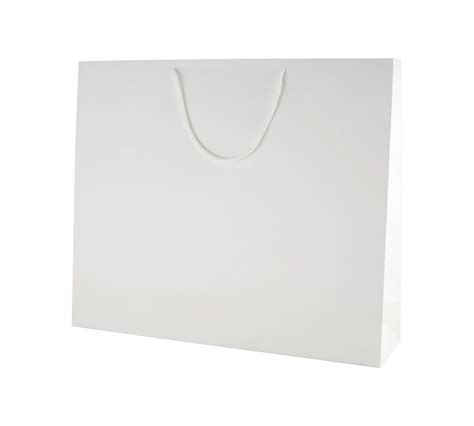 White Paper Bags with Rope Handles in Extra Large Variant