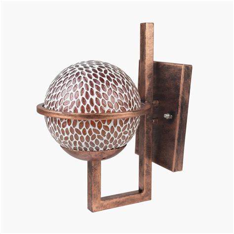 Buy HOMESAKE Contemporary Decor Copper Metal Wall Sconce Lamp from ...