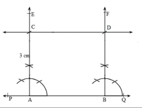 Draw a line parallel to a line p at adistance of 3 cm from it. - Brainly.in