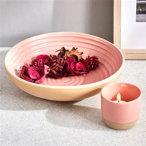 Buy Colour Refresh Ceramic Ribbed Decorative Bowl from Home Centre at ...