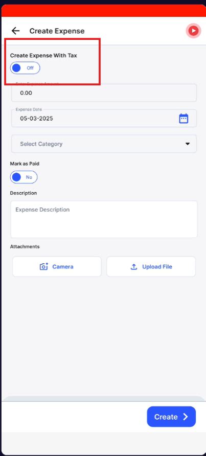 How to create the Expenses with tax in the Android app? - General - Swipe