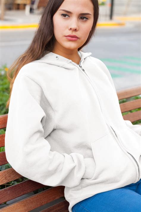 Last Chance, White Zip Hoodie for women Rs 1099 – WowWaves