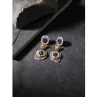 Gold Toned Handrafted Brass Earrings