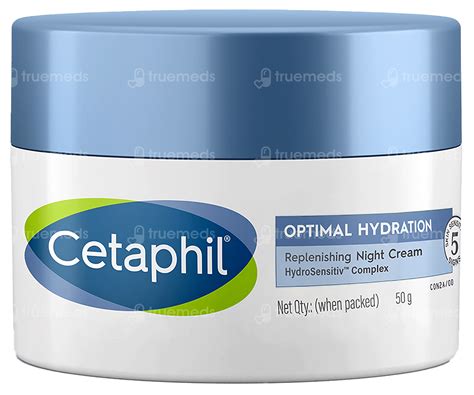 Cetaphil Optimal Hydration Replenishing Night Cream 50gm - Uses, Side ...