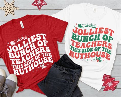 Teacher Christmas SVG, Jolliest Bunch of Teachers This Side of the ...