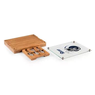 Picnic Time Los Angeles Rams Concerto Bamboo Cutting Board and Cheese ...