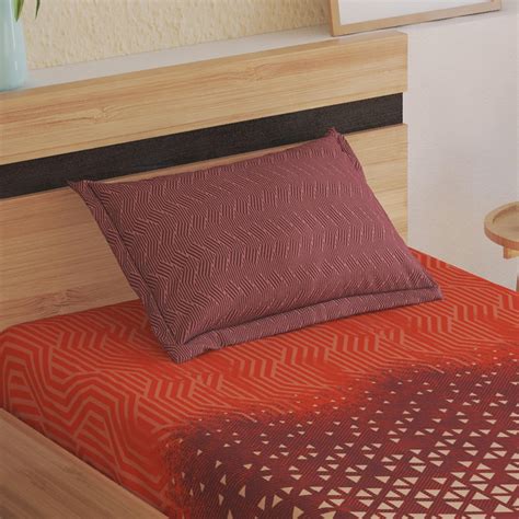 Buy Dallas Cotton 180TC Geometric Printed 2Pcs Single Bedsheet Set from ...