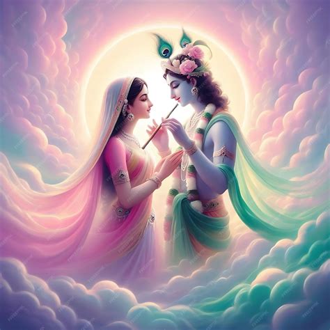 The Definition of Love Lord Krishna and Shri Radha Rani | Premium AI ...