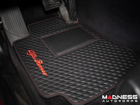 Alfa Romeo Giulia Floor Mats - Italian Leather - Front + Rear Set ...