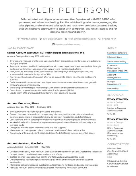 Account Executive Resume Example & Writing Tips for 2021