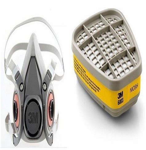 3M 6200 Medium Half Facepiece (Pack of 1) and 6003 Organic Vapour/ Acid ...