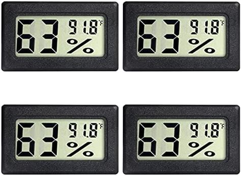 4 Pack Mini Digital Electronic Temperature Humidity Meters, MELIFE ...