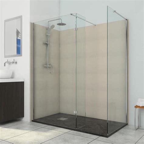 Lisna Waters Mercury 1200mm Wet Room Shower Screen 10mm Glass Walk-In Panel