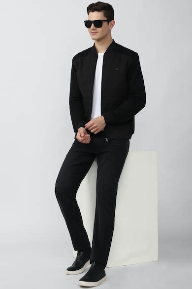 Buy Men Black Solid Casual Jacket Online - 747257 | Peter England