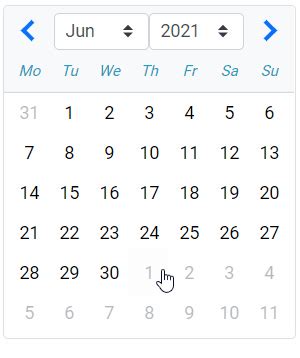 Customize Bootstrap Date PICKER in Angular 的图像结果