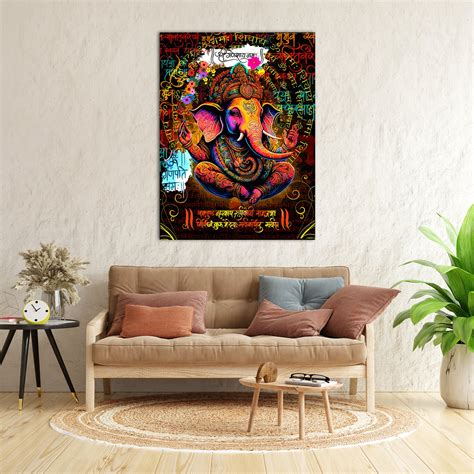 Indian Lord Ganesha Canvas Print | Divine Artwork for Home Decor – Kotart