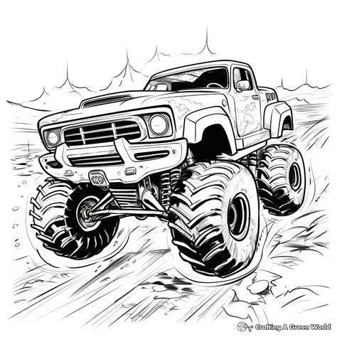 Mud Truck Coloring Pages - Free & Printable!