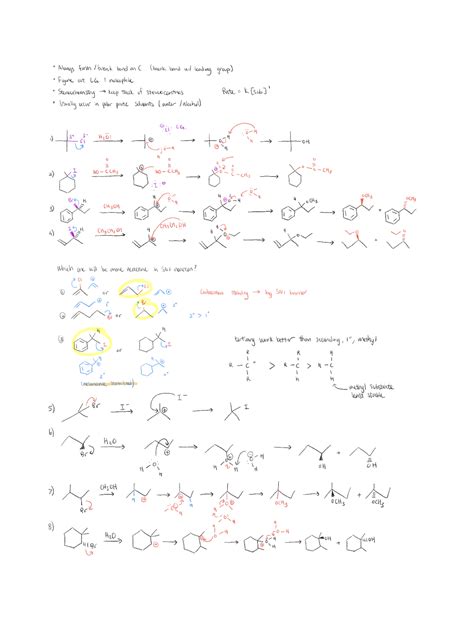 SN1 exercises - Simple common examples of sn1 substitution reactions - Alwaysform breakbondonC ...
