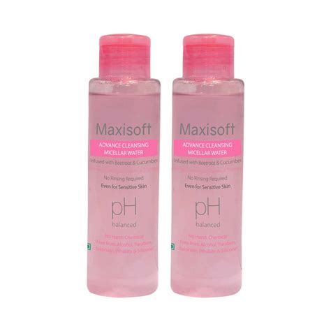 Buy MAXISOFT ADVANCE CLEANSING MICELLAR WATER 100 ML (PACK OF 2) Online ...