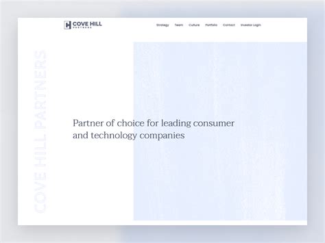Cove Hill Partners - Awwwards Nominee
