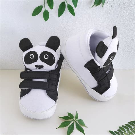 Panda Black Velcro Booties