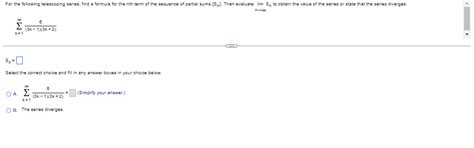 Image result for Partial Sum Telescoping Series Formula