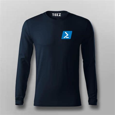 Powershell framework programming IT chest logo t shirt for Men - TEEZ.in