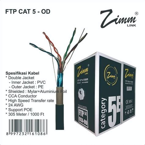 Jual KABEL LAN ZIMMLINK FTP CAT 5E OD - Kota Banjarmasin - MEGA SURYA ...