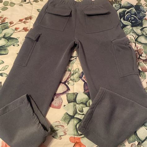Faded Rose Dark grey Cargo Sweats Medium Size fits... - Depop
