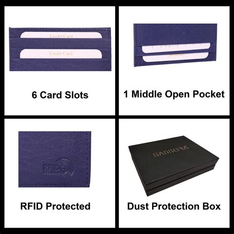 Sassora Premium Leather Slim Smart RFID Card Holder