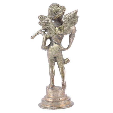 Brass Standing Cherub Angel Statue Baby Angel Guitar Violin